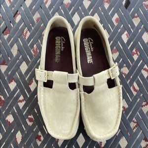 Clarks Wallabee T Bar Mary Janes Size 9/40 Maple Suede from Free People